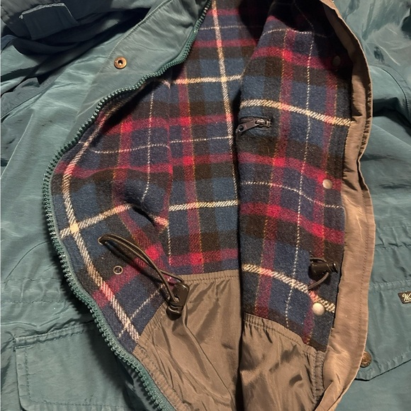Woolrich L Vintage Y2K Wool Blend Lined Parka Barn Chore Coat Hood Grunge 90s - Picture 5 of 11